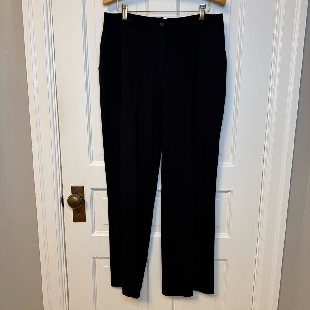 Talbots Classic Black Ponte Knit Dress Pants